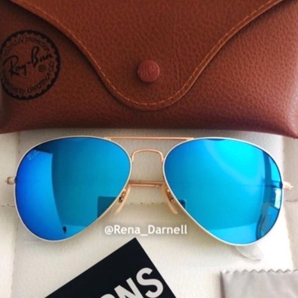 Ray-Ban Aviator RB3025 Blue Mirror New